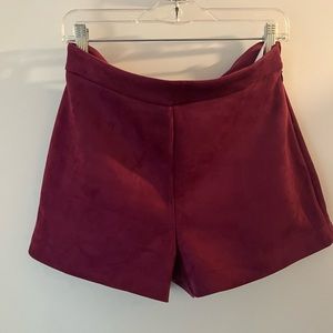 ZARA purple/pink suede shorts size M